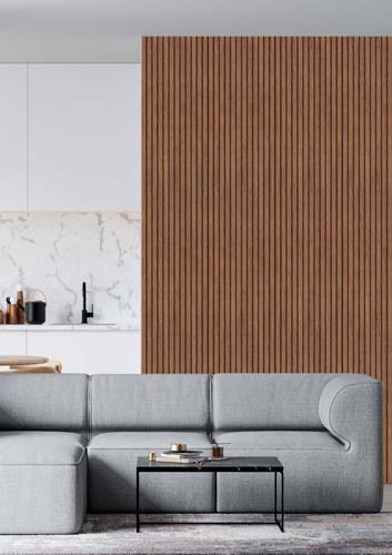 картинка Панель коричневая HI WOOD, арт. LV124 BR396, 12 х 1.2 х 270 см от LIVING
