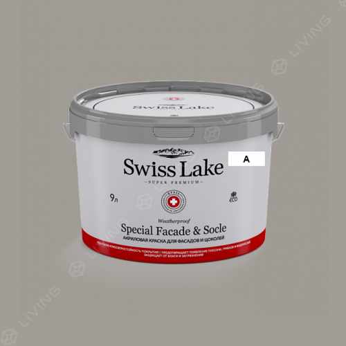 картинка Краска Swiss Lake Special Faсade & Socle цвет intellectual grey №589 от LIVING