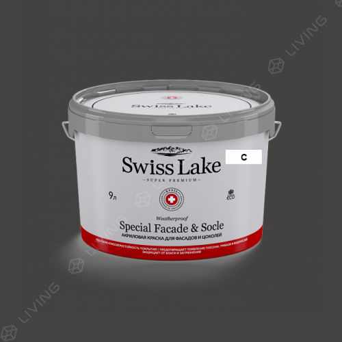 картинка Краска Swiss Lake Special Faсade & Socle цвет Russian caviar №2995 от LIVING