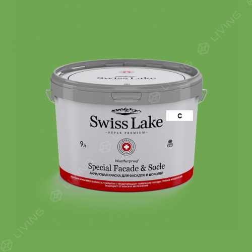 картинка Краска Swiss Lake Special Faсade & Socle цвет GREEN PEAR №2497 от LIVING