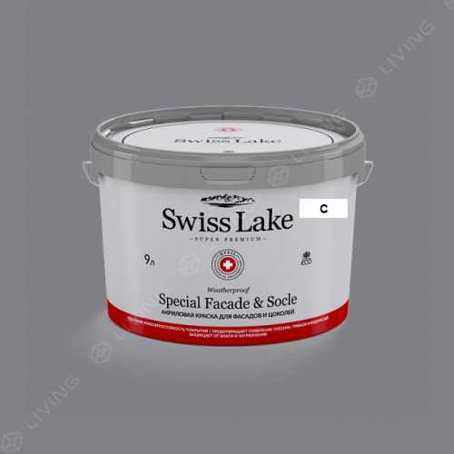 картинка Краска Swiss Lake Special Faсade & Socle цвет pigeon gray №2944 от LIVING