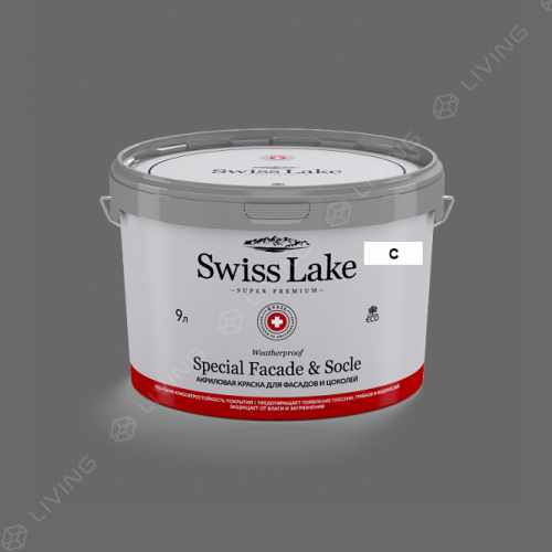 картинка Краска Swiss Lake Special Faсade & Socle цвет smoke screen №2797 от LIVING