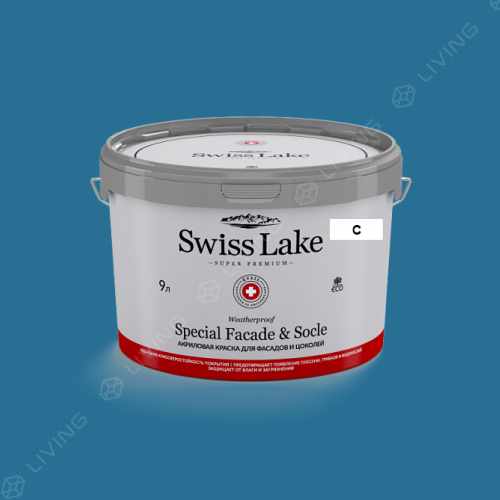 картинка Краска Swiss Lake Special Faсade & Socle цвет CHINESE PORCELAIN №2086 от LIVING