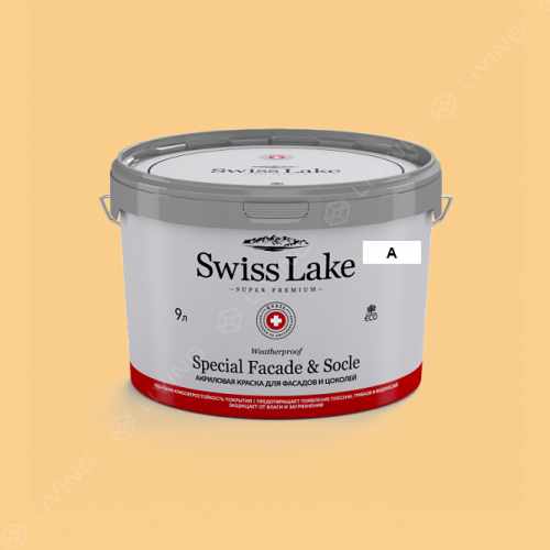 картинка Краска Swiss Lake Special Faсade & Socle цвет aztec yellow №1132 от LIVING