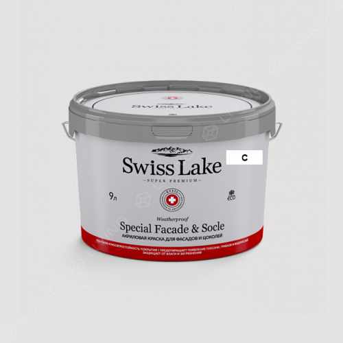 картинка Краска Swiss Lake Special Faсade & Socle цвет spare white №2873 от LIVING