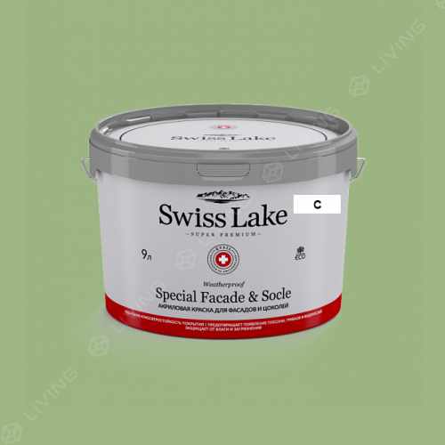картинка Краска Swiss Lake Special Faсade & Socle цвет Mint tea №2493 от LIVING