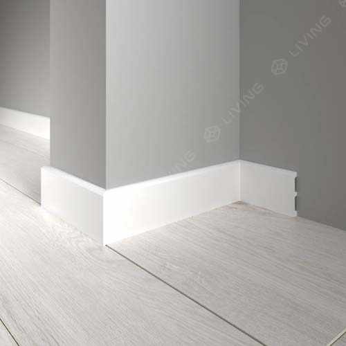 Плинтус Decor-Dizayn, белый, арт. 706-115, коллекция Плинтусы 706, 240 х 8 х 1,3 см. Россия