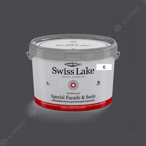 картинка Краска Swiss Lake Special Faсade & Socle цвет cosmic black №2991 от LIVING