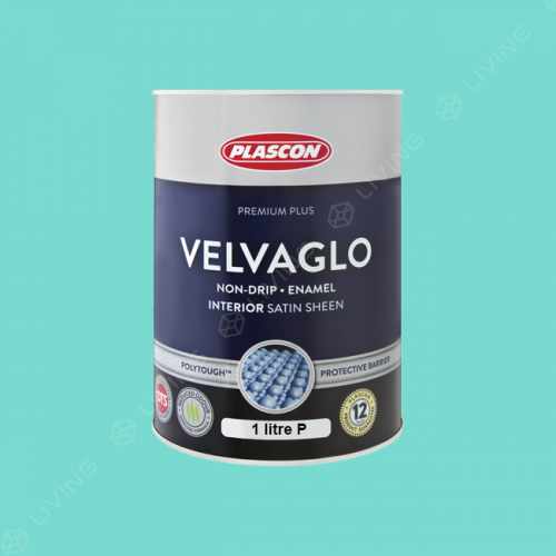 картинка Краска Plascon VELVAGLO WB цвет Aqua Pool арт.G6-A1-4 от LIVING