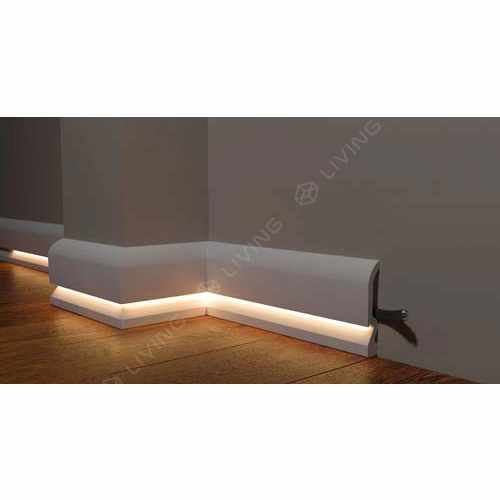 Плинтус Decor-Dizayn, белый, арт. DD700, коллекция DD, 200 х 10 х 1,81 см Россия