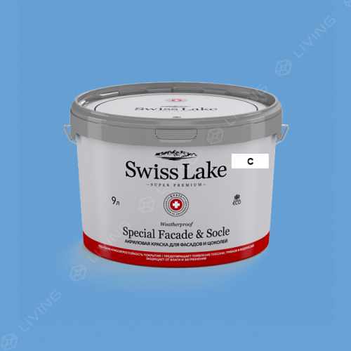 картинка Краска Swiss Lake Special Faсade & Socle цвет blue daisy №2034 от LIVING