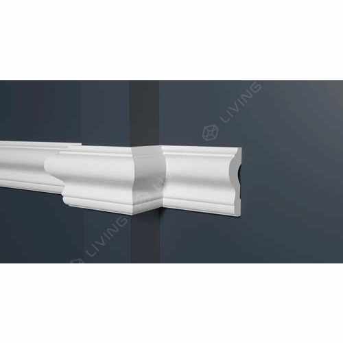 Молдинг Decor-Dizayn, белый, арт. DD302, коллекция DD, 200 х 6 х 2,5 см Россия