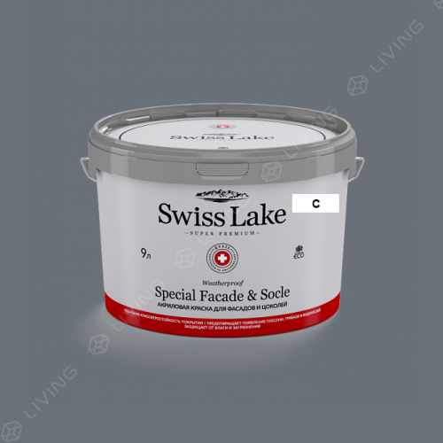 картинка Краска Swiss Lake Special Faсade & Socle цвет Ashtray №2966 от LIVING