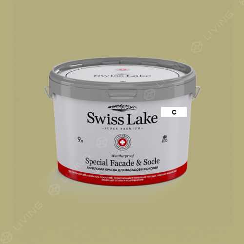 картинка Краска Swiss Lake Special Faсade & Socle цвет turf green №2552 от LIVING