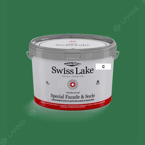 картинка Краска Swiss Lake Special Faсade & Socle цвет Deep Green №2513 от LIVING