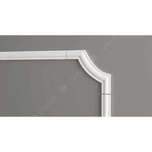Декоративный уголок Decor-Dizayn, белый, арт. C1-157 A, коллекция DD, 14,5 х 14,5 х 1,3 см Россия