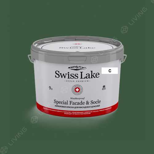 картинка Краска Swiss Lake Special Faсade & Socle цвет BILLIARD GREEN №2717 от LIVING