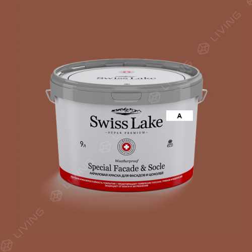 картинка Краска Swiss Lake Special Faсade & Socle цвет Sienna №1489 от LIVING