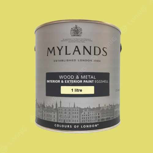 картинка Краска Mylands Wood&metal eggshell цвет Verdure Yellow №148 от LIVING