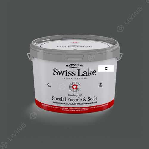 картинка Краска Swiss Lake Special Faсade & Socle цвет deep caviar №2999 от LIVING
