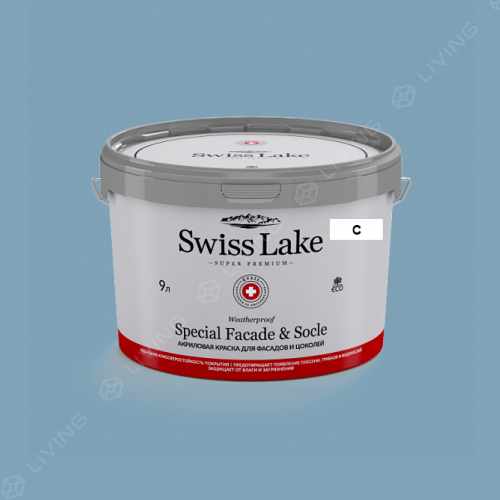 картинка Краска Swiss Lake Special Faсade & Socle цвет SERENE STREAM №2196 от LIVING