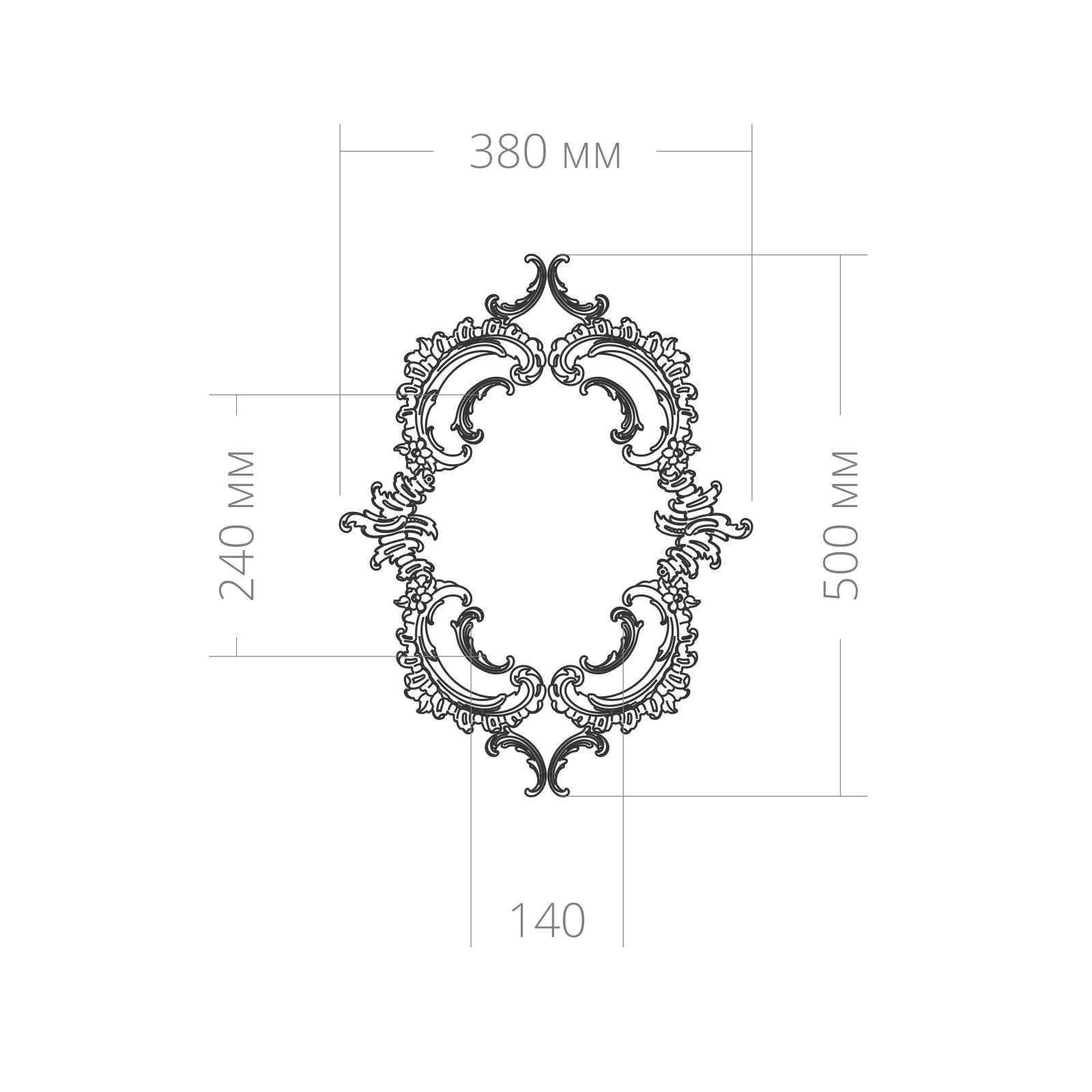 картинка Розетка RODECOR, арт. 87020RC, 50 х 38 см. от LIVING