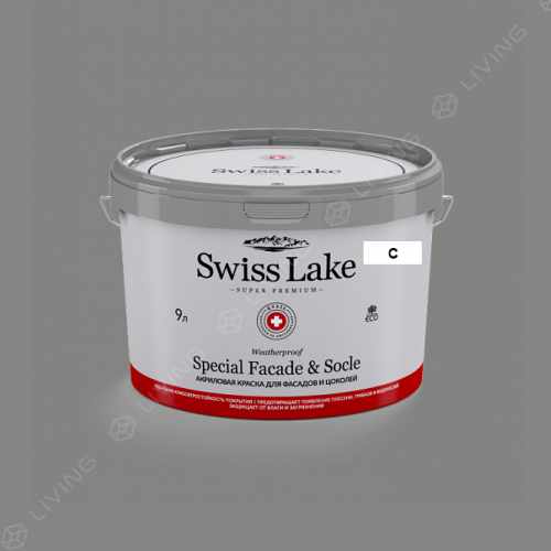 картинка Краска Swiss Lake Special Faсade & Socle цвет up in smoke №2816 от LIVING