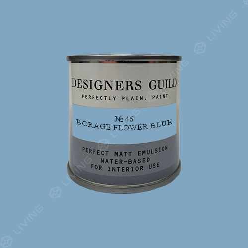 картинка Краска Designers Guild Perfect Matt Emulsion цвет BORAGE FLOWER BLUE №46 от LIVING