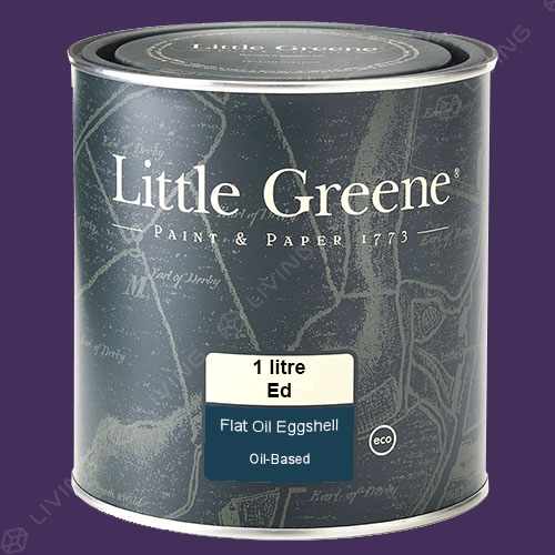 картинка Краска Little Greene Flat Oil Eggshell цвет Purpleheart №188 от LIVING