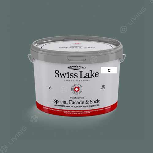 картинка Краска Swiss Lake Special Faсade & Socle цвет Proud Peacock №2410 от LIVING