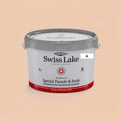 картинка Краска Swiss Lake Special Faсade & Socle цвет peach nimb №1158 от LIVING