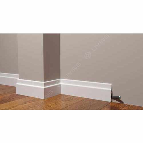 Плинтус Decor-Dizayn, белый, арт. DD703, коллекция DD, 200 х 8 х 1,2 см Россия