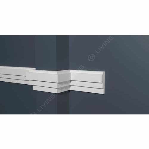Молдинг Decor-Dizayn, белый, арт. DD625, коллекция Грани, 200 х 4,5 х 1,5 см Россия
