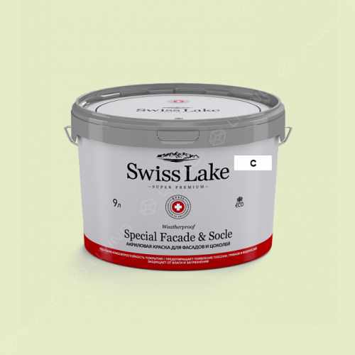 картинка Краска Swiss Lake Special Faсade & Socle цвет lily green №2523 от LIVING