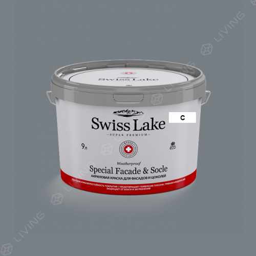 картинка Краска Swiss Lake Special Faсade & Socle цвет San Francisco fog №2910 от LIVING