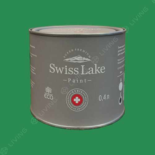 картинка Краска Swiss Lake Wall Comfort 7 цвет GREEN GLOSS №2512 от LIVING