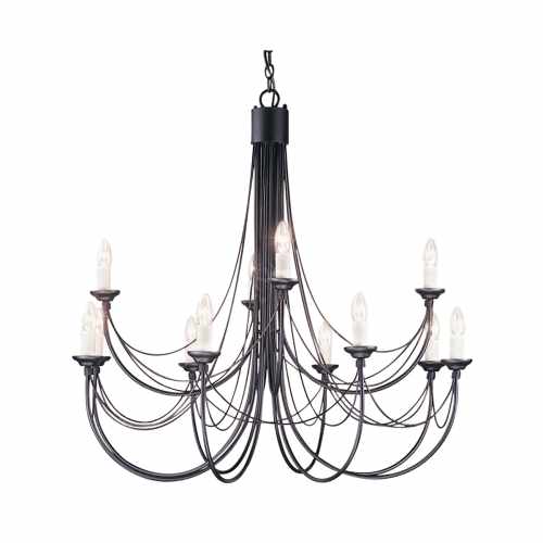 картинка Люстра Elstead Lighting коллекция Carisbrooke, арт. CB12-BLACK (черный) от LIVING