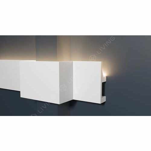 Молдинг с отражателем Decor-Dizayn, белый, арт. DD615, коллекция DD, 200 х 8 х 2,5 см Россия