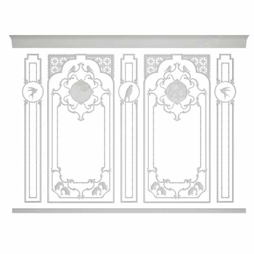 Стена RODECOR Камелия Ф3, арт. 77013CN, 300 х 400 см.