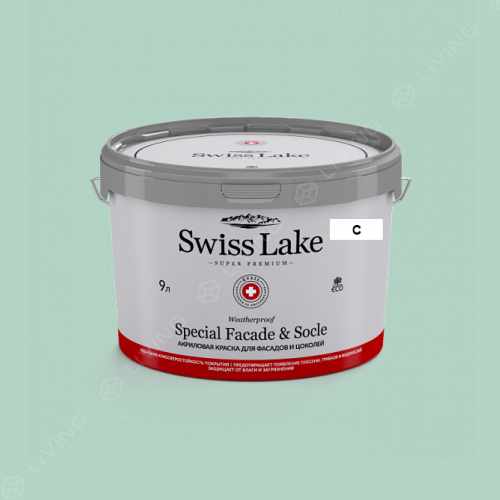 картинка Краска Swiss Lake Special Faсade & Socle цвет Mint beverage №2340 от LIVING
