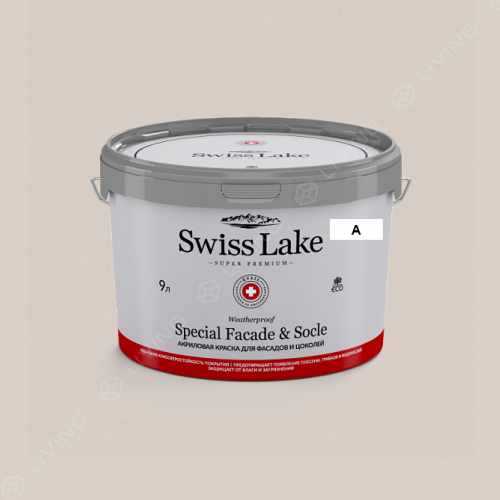 картинка Краска Swiss Lake Special Faсade & Socle цвет smoky mineral №904 от LIVING