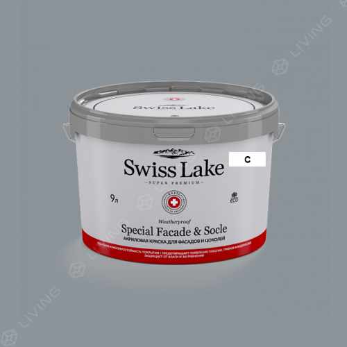 картинка Краска Swiss Lake Special Faсade & Socle цвет quicksilver №2802 от LIVING