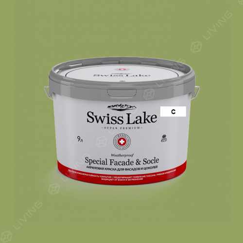 картинка Краска Swiss Lake Special Faсade & Socle цвет Green Fluorite №2536 от LIVING