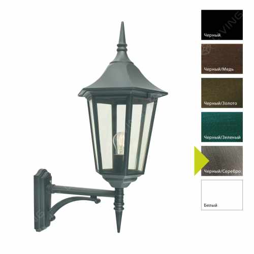 картинка Фонарь Norlys коллекция Modena Big, арт. 380BS (черный, серебро) от LIVING