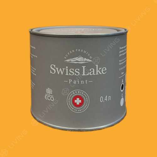 картинка Краска Swiss Lake Wall Comfort 7 цвет Bright Marigold №1193 от LIVING