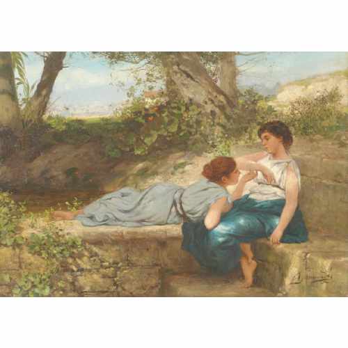 картинка Фреска Affresco, коллекция Фрески и фотообои, арт. Henryk Siemiradzki Das Gesprach Россия от LIVING