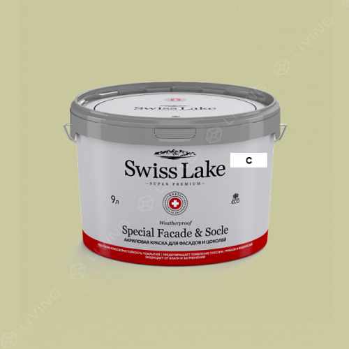 картинка Краска Swiss Lake Special Faсade & Socle цвет canary grass №2609 от LIVING