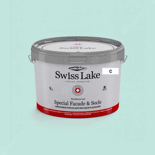 картинка Краска Swiss Lake Special Faсade & Socle цвет minty green №2341 от LIVING