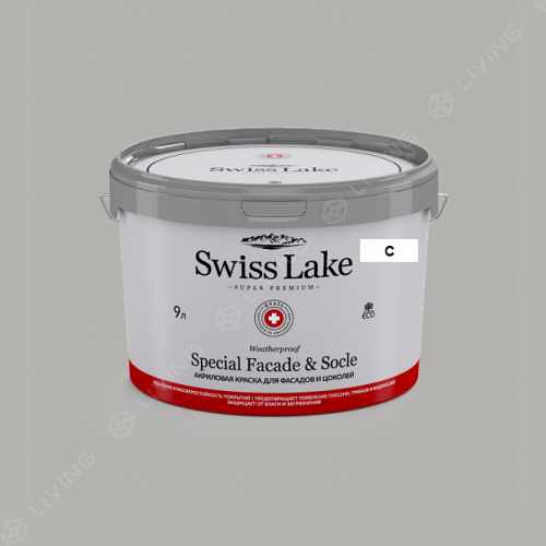 картинка Краска Swiss Lake Special Faсade & Socle цвет skyline steel №2838 от LIVING