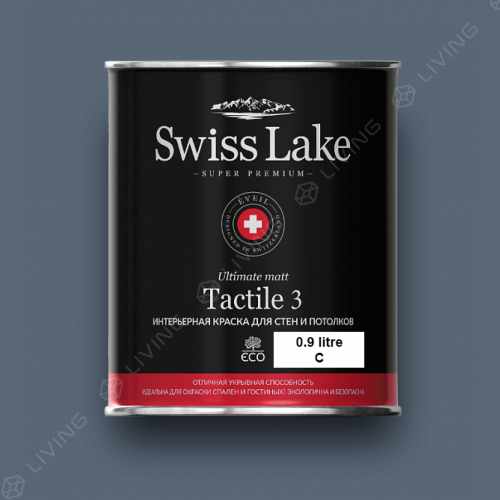 картинка Краска Swiss Lake Tactile 3 цвет OBSIDIAN №2208 от LIVING